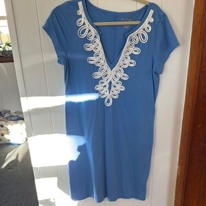 Lilly Pulitzer Blue Dress with White Trim